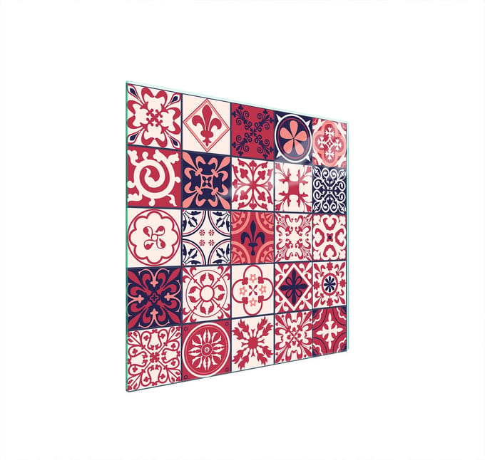 TMK ArtDeko - Beschermplaat Glas - Mozaïek - 50x52 cm