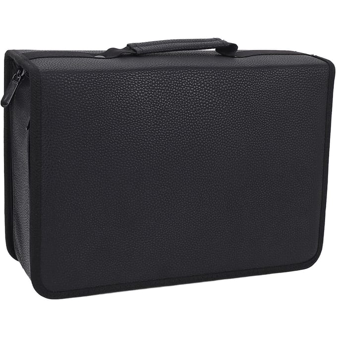 Marker Organizer Koffer 80 Sleuven Grote Capaciteit Opbergtas Canvas Ritszak met Handvat black