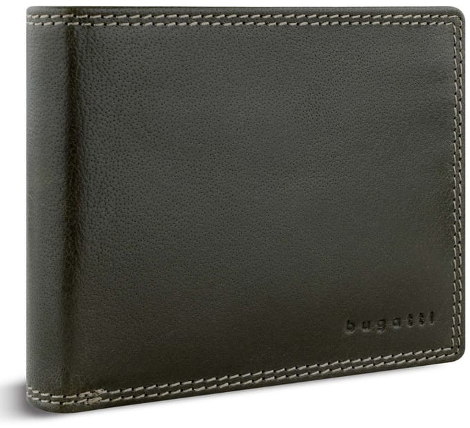 bugatti Leren portemonnee Savona Wallet With Flap 8CC Green olijfgroen