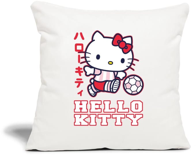 Hello Kitty Speelt Voetbal Sierkussenhoes, 45 x 45 cm
