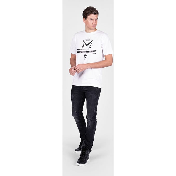 Les Hommes T-shirt Darts Mannen Wit