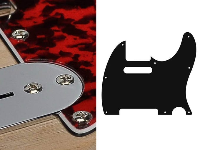 Boston TE-310-RR pickguard, Teaser, standard, 3 ply, tiger red