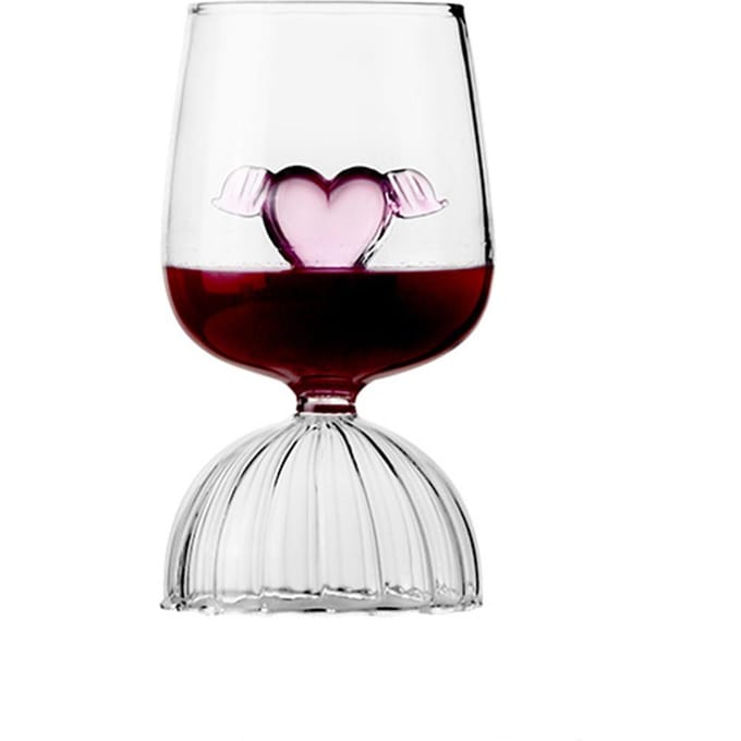Verre à Cocktail Cœur Élégant Romantique Tasse en Verre pour Mariage Bar à Domicile Fête Restaurants 350ml Type 4