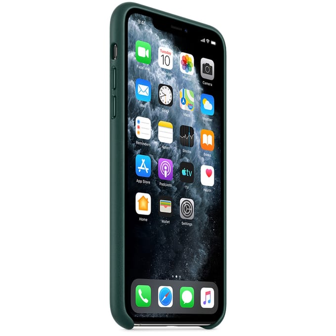 Leather Backcover voor de Apple iPhone 11 Pro Max - Forest Green