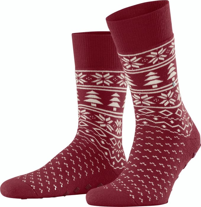 Burlington X-Mas Fair Isle HP Mannen Sokken (regular) - cranberry - Maat 40-46