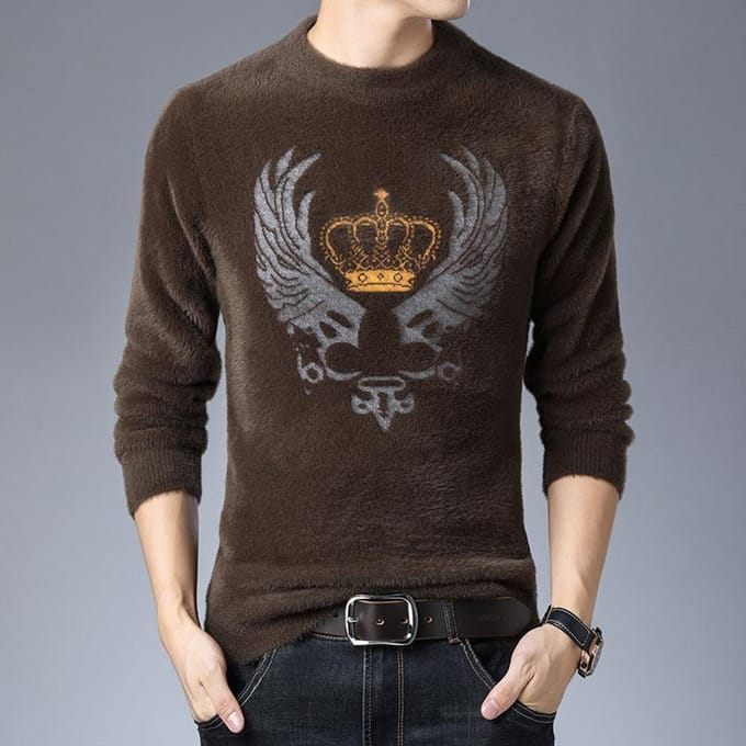Pull à col roulé imitation vison pour hommes Automne et hiver Vêtement d'extérieur épais Style ample et décontracté Pull à manches longues 3XL black
