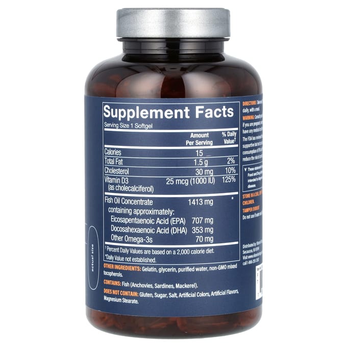 Premium Omega 3 Visolie, 120 Softgels