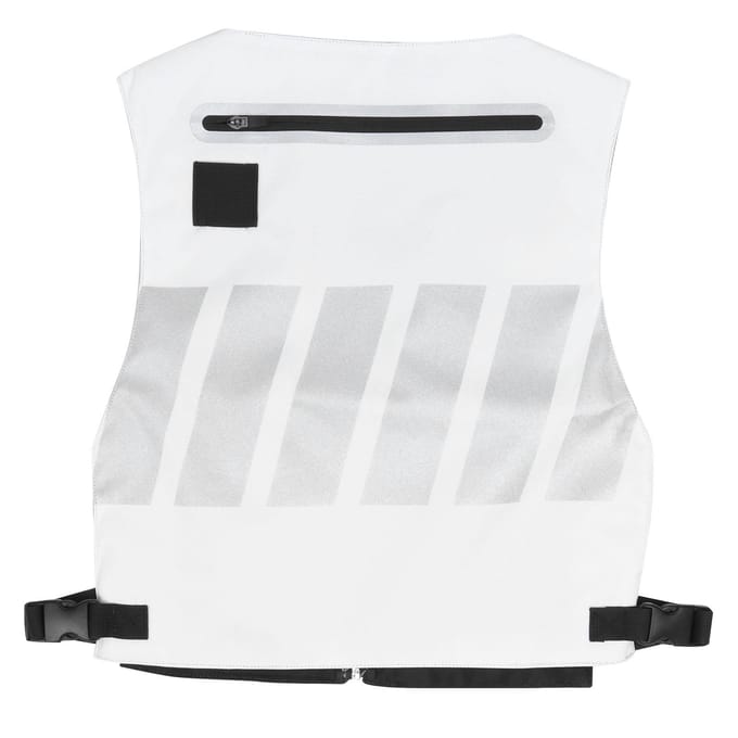 Reflecterend Veiligheidsvest Fietskleding Gilet voor Training op de Binnenplaats SportuitrustingWit Wit Uniform Size wit