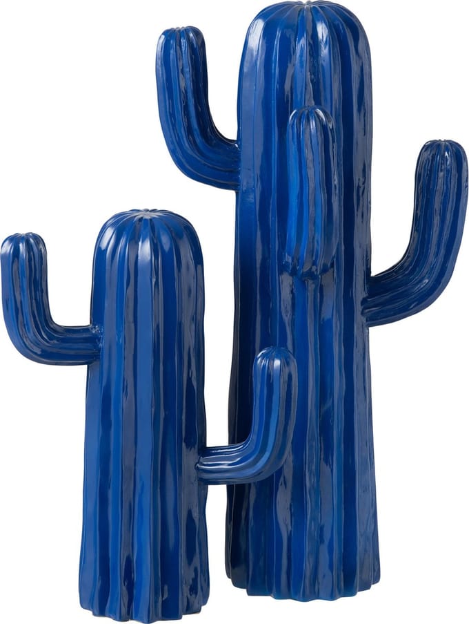 J-Line decoratie Cactus - polyresin - blauw - large