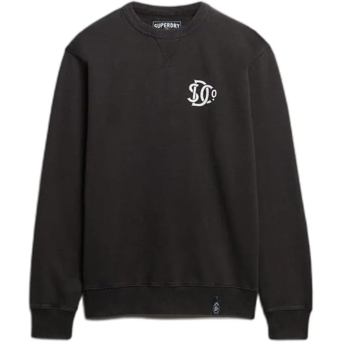 Superdry The Merchant Store Graphic Sweatshirt Black Grootte: S