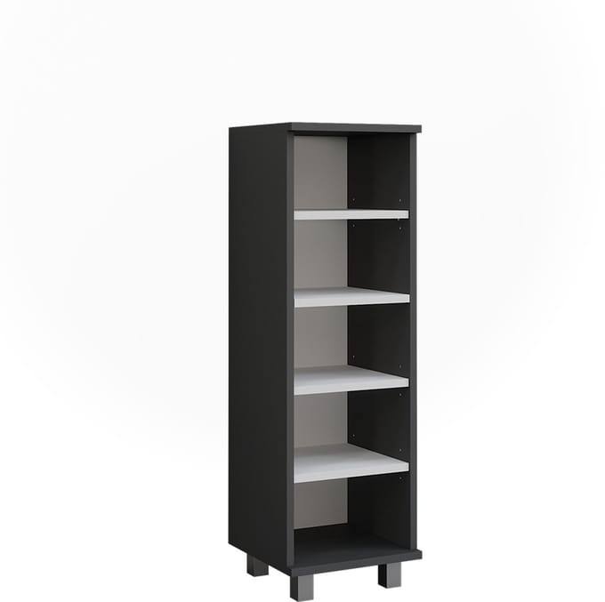 Vicco Ilias Midikast – 30.2 x 95 cm met 5 open vakken Antraciet/wit
