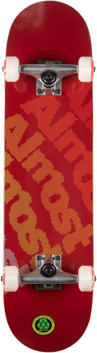 Compleet Skateboard Lichtrood 7,75 x 31,2 Inch