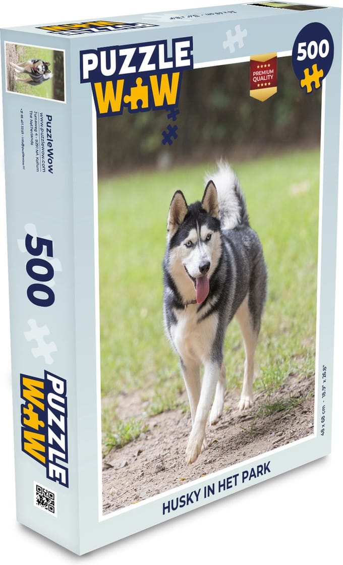Puzzel Husky in het park - Legpuzzel - Puzzel 500 stukjes