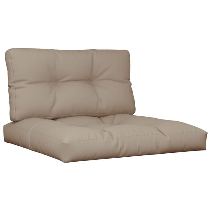vidaXL - Palletkussens - 2 - st - stof - taupe