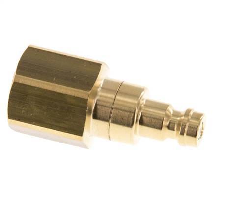 Messing DN 5 Luchtkoppeling Insteeknippel G 3/8 inch Binnendraad Double Shut-Off