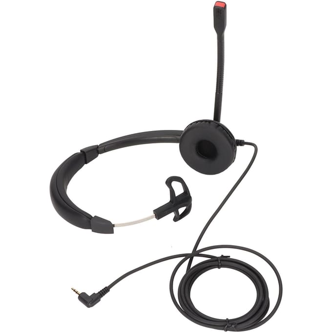 2,5 mm Telefoon Headset Ruisonderdrukking Unilaterale Elleboogstekker Klantenservice Oortelefoon met Microfoon