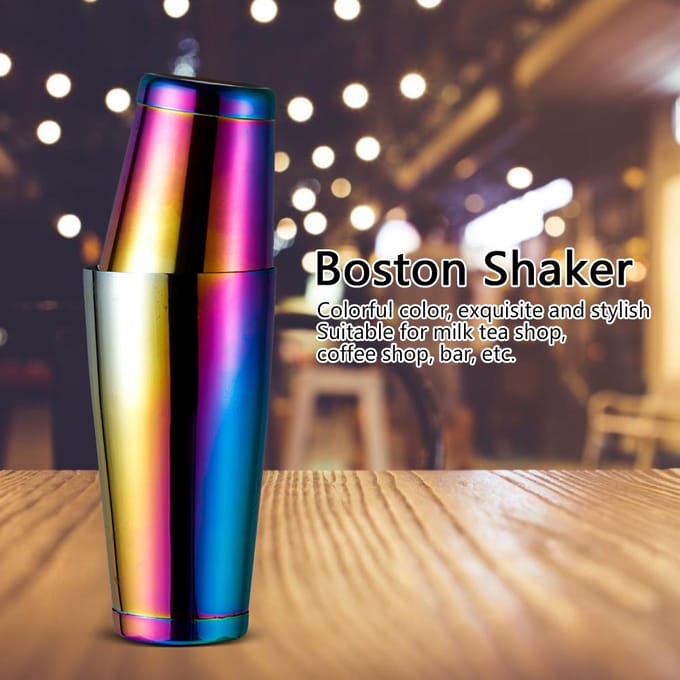 Stijlvolle Kleurrijke Roestvrijstalen Boston Cocktailshaker Mixen Schudden Tool Accessoires voor Bar yellow
