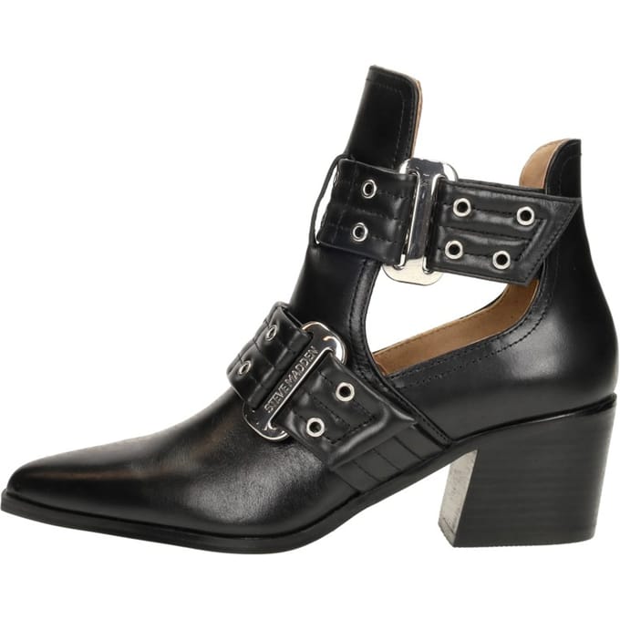 Steve Madden Grazia Enkellaarsjes Dames - Zwart - Maat 37