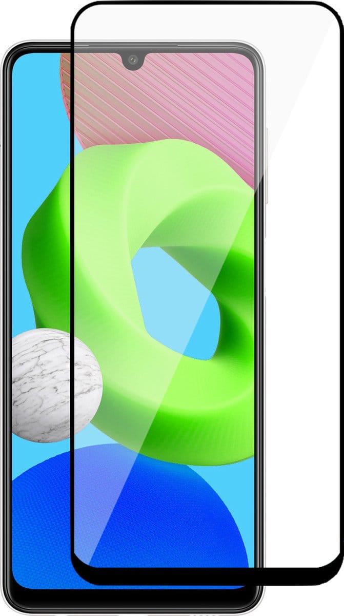 Full Screenprotector Glas geschikt voor Samsung Galaxy M22 - Beschermglas Screen Protector Glas