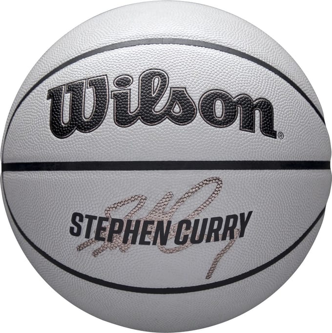 Wilson NBA Player Icon Uv Bskt Curry, Unisex, Grijs, basketbal, maat: 7