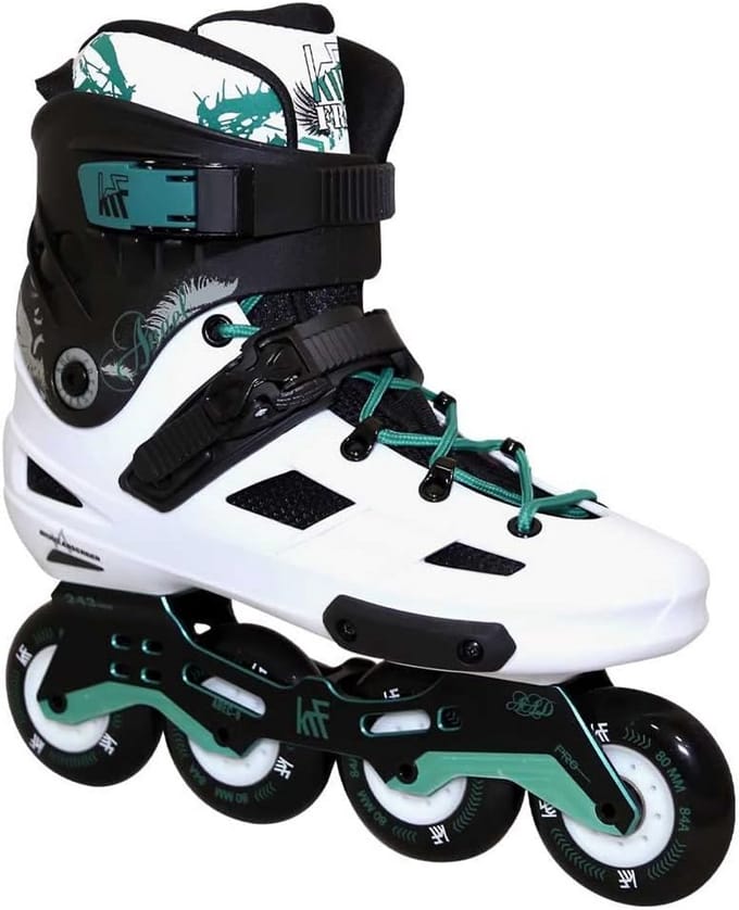 Freeskate Inline Skates voor Volwassenen Unisex - Wit/Groen - Hoogwaardige Kwaliteit