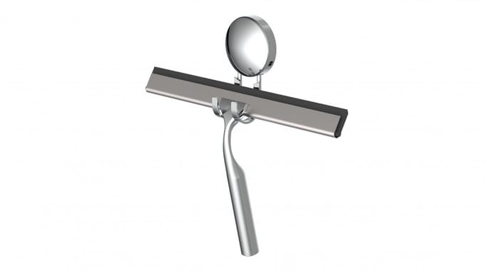 EISL Douchewisser Chroom–250 mm–Te Lijmen of Schroeven–Vervangbare Rubber