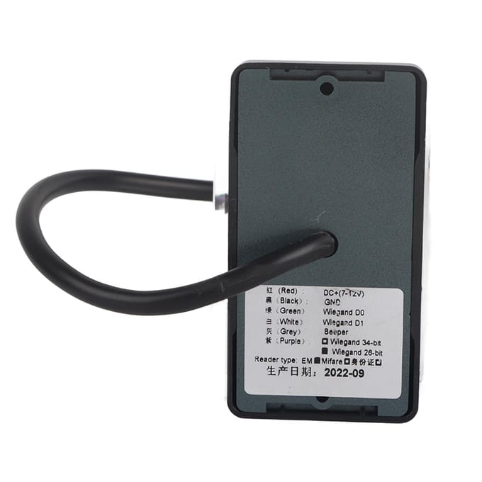 Beveiliging voor RFID EM ID-kaart Toegangscontrole Lezer 125KHz Wiegand 26 Waterdicht JS zwart