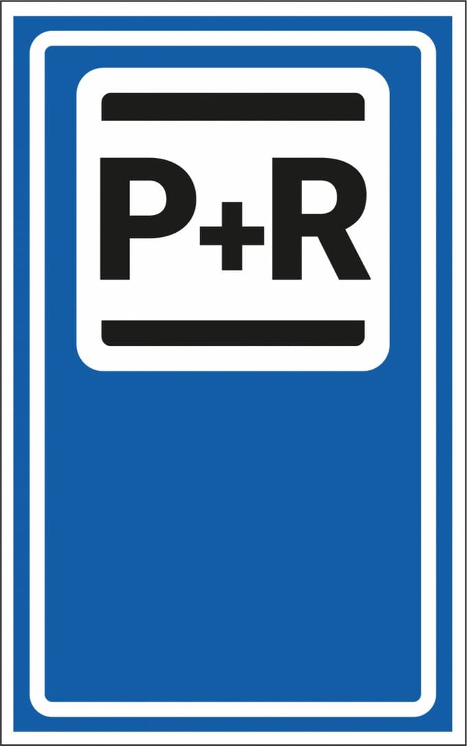 Parkeren en rijden sticker, E12 320 x 200 mm