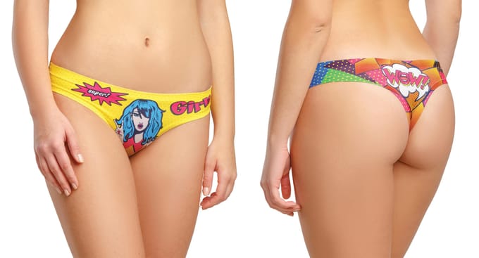 M Memème String -S- COMIC FANS YELLOW Multicolours