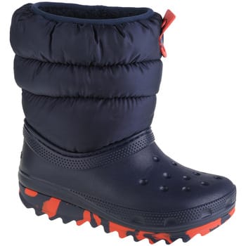 Crocs Classic Neo Puff Boot - Kinder Snowboots - Maat 28-29 (C11) - Donkerblauw - Gevoerd & Warm