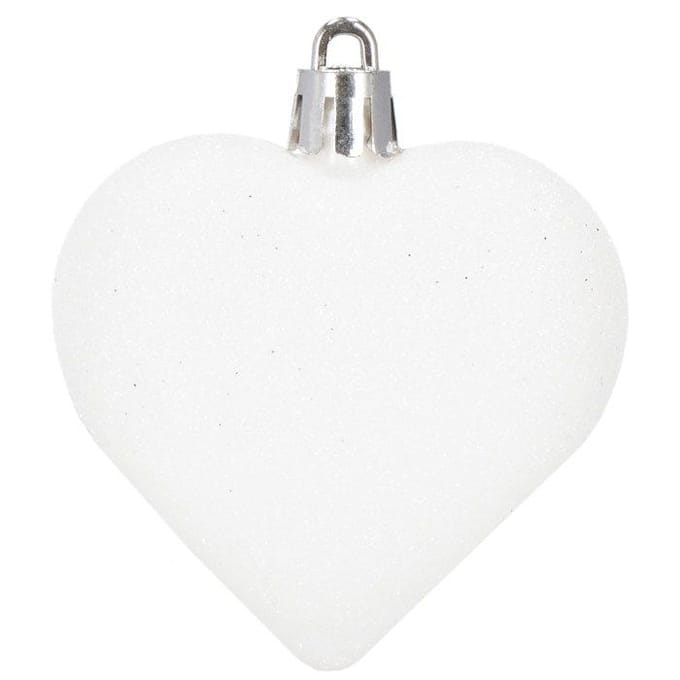 Kersthanger | Kerstbal | Hartjes | 6 Stuks | 7 cm