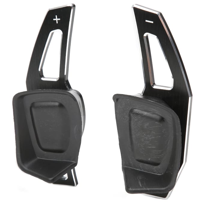 2 stuks Auto Stuurwiel Schakelpeddels Aluminiumlegering Antislip Interieur Decoratie Accessoires(Zwart )