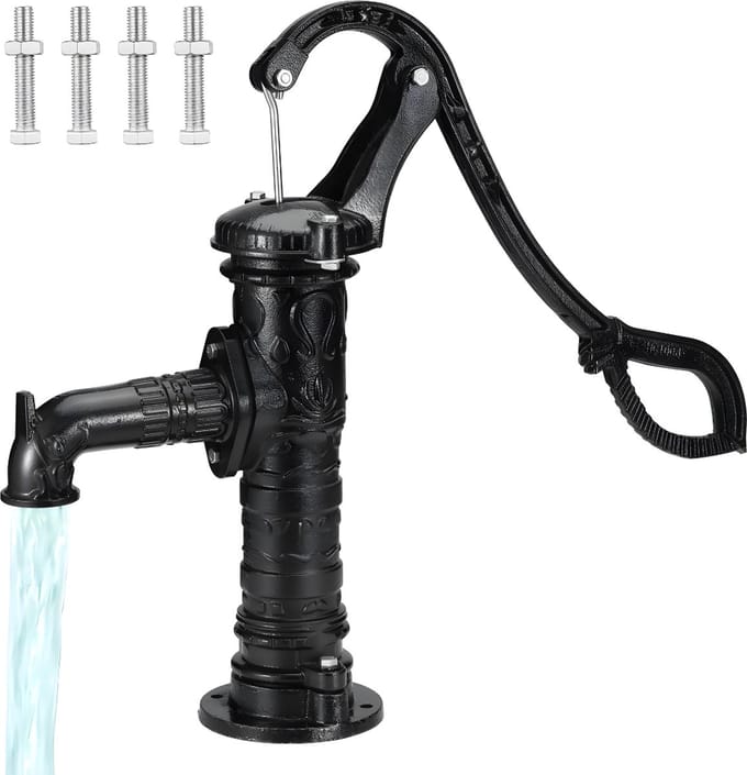 Waterpomp - Handpomp - 40x15x68cm - Gietijzer - Tuinpomp - Handdrukpomp