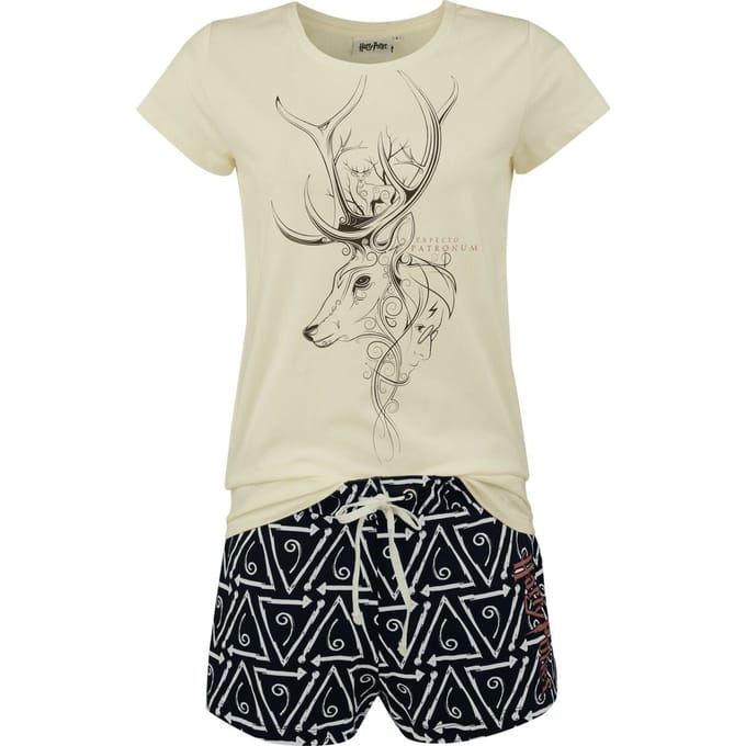 Harry Potter Pyjama - Patronus - S tot 3XL - voor Vrouwen - meerkleurig