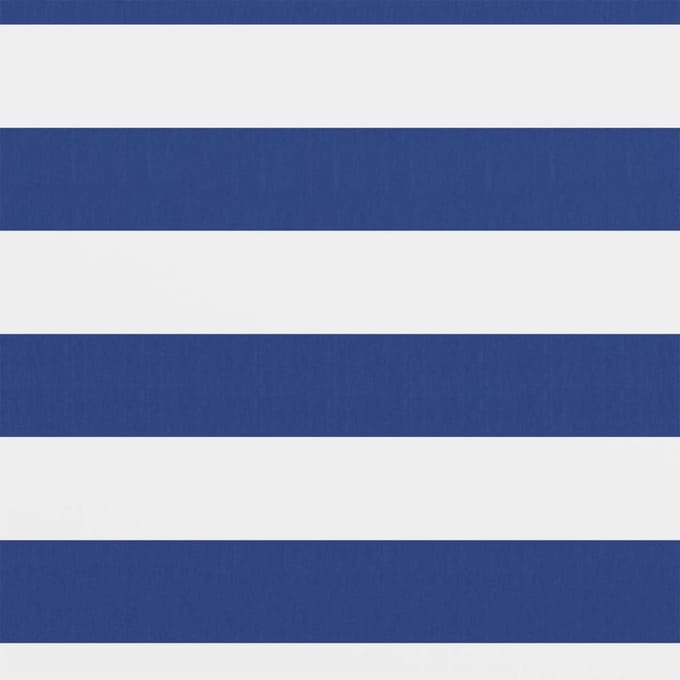 vidaXL - Balkonscherm - 75x400 - cm - oxford - stof - wit - en - blauw