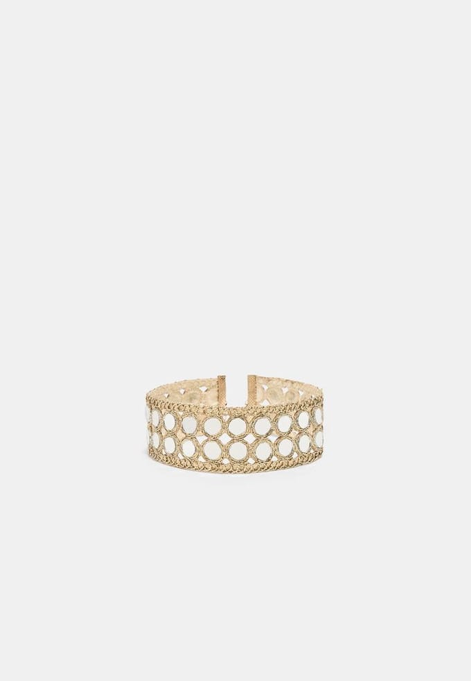 Stradivarius Dubbele choker met spiegeltjes  Goud OS