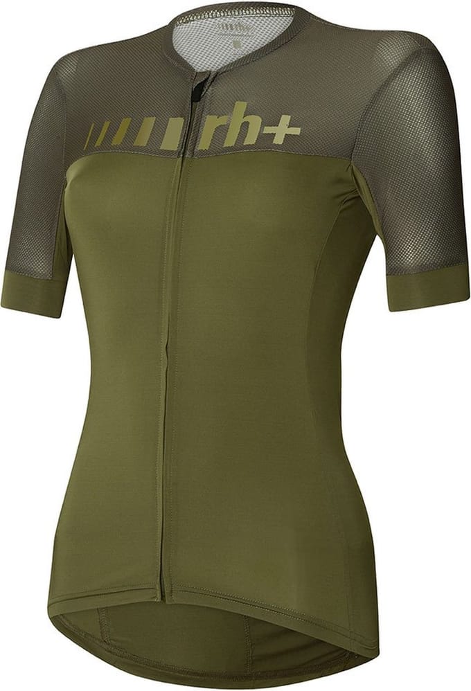 Rh+ Logo Korte Mouw Wielertrui Groen M Vrouw