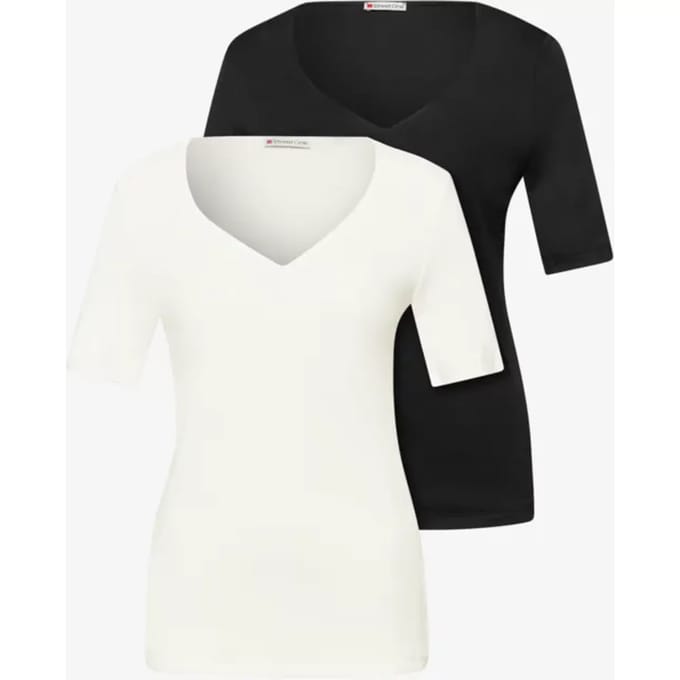 Shirt met hartvormige halslijn in een pak van 2