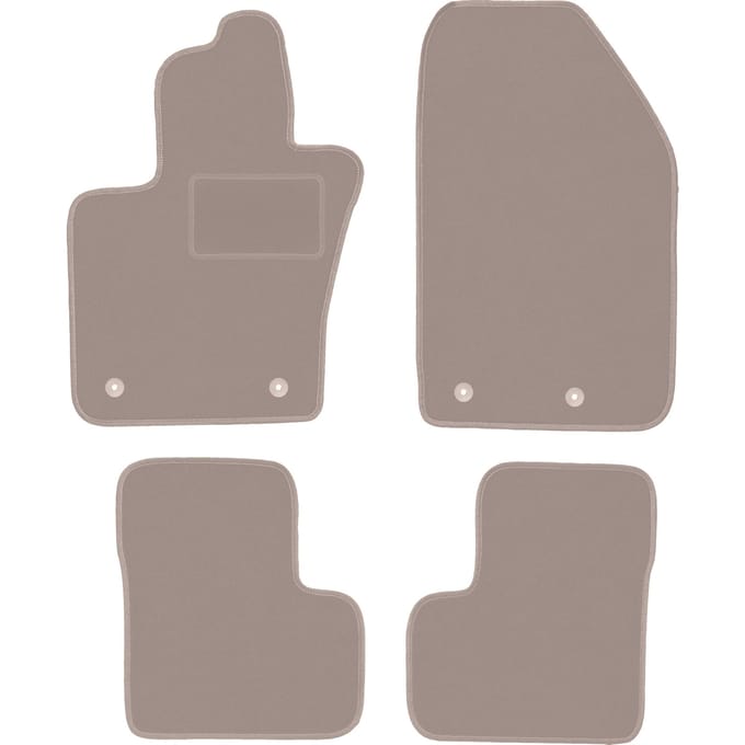 Beige velours vloermatten voor: Fiat 500X crossover (2014-2018)