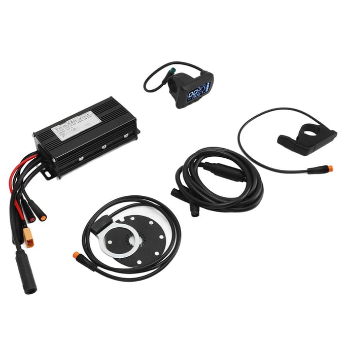 DC24V 36V 48V 26A 3 Modi Borstelloze Controller met EN06 Paneel Elektrische Fiets Duimgas black