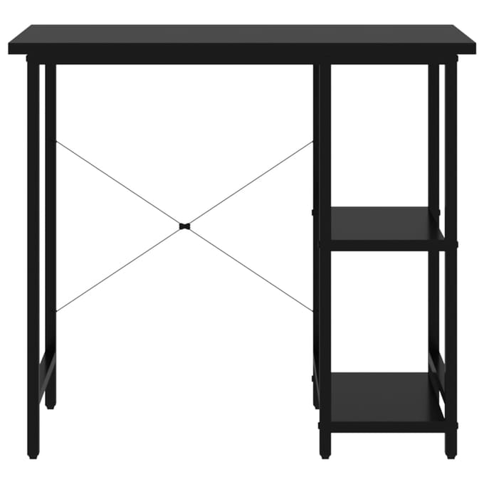 vidaXL - Computerbureau - 80x40x72 - cm - MDF - en - metaal - zwart