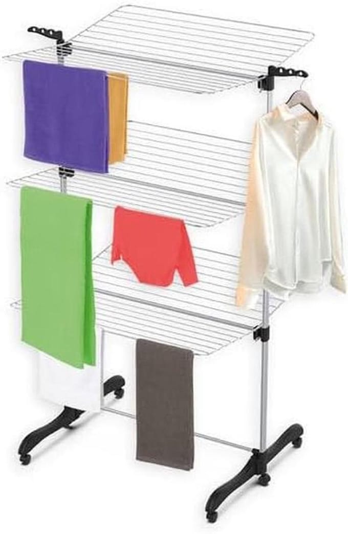 Droogtoren - Wasrek - Kleding Drogen - 36 Meter Drooglengte - 77x73x140 cm - Wit
