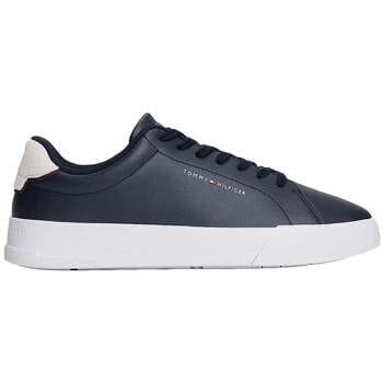 Tommy Hilfiger - Heren Sneakers Court Leather - Blauw - Maat 42