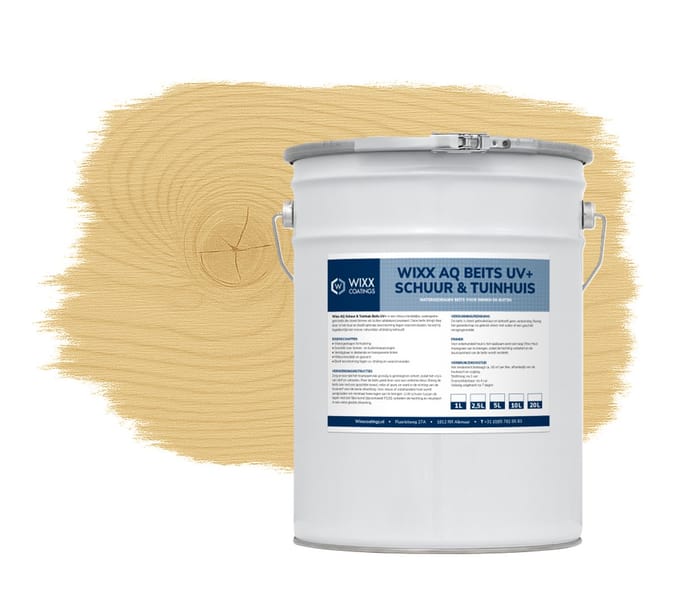 Wixx AQ Schuur en Tuinhuis Beits UV+ - 10L - Blank | Naturel