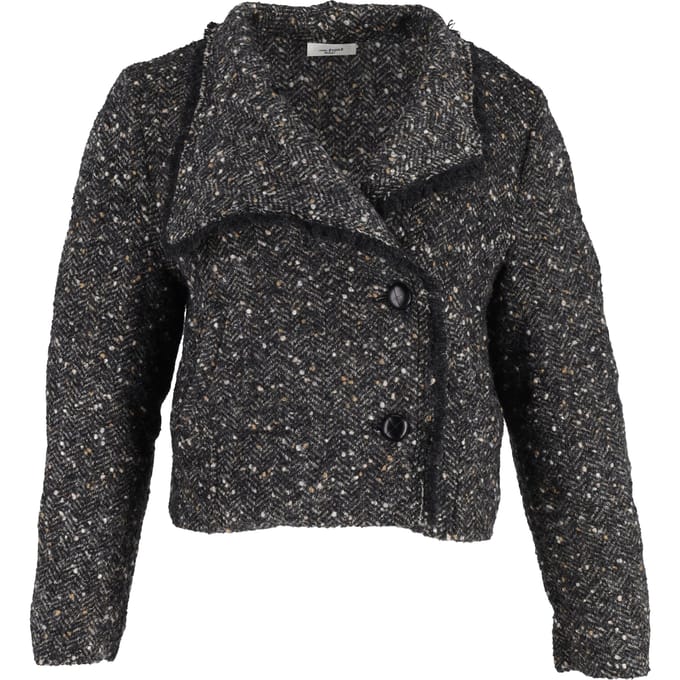 Isabel Marant Etoile Edith Tweed Jas in Zwart Wol