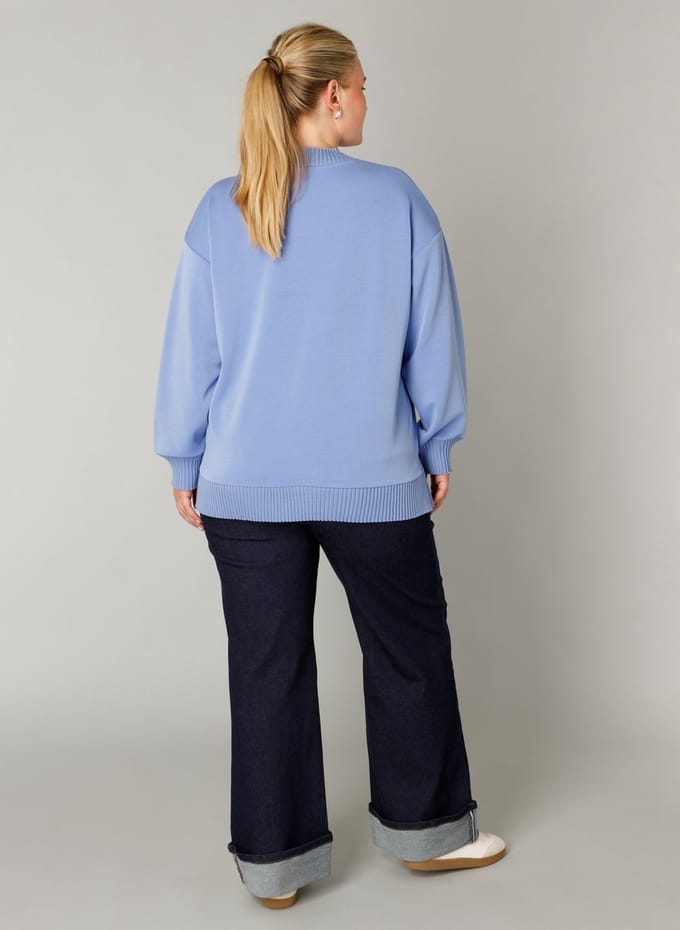 YEST CURVE Romeysa Essential Tops - French Blue - maat X-0(44)