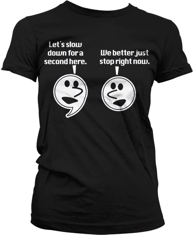 Hybris Let's Slow Down For A Second Girly Tee dames-T-shirt zwart