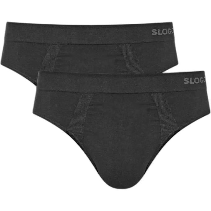 sloggi men GO Smooth Brief 2P Heren Onderbroek - Zwart - Maat M