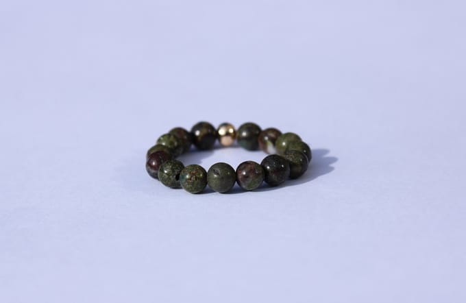 Bixorp Gems Edelsteen Ring van Unakiet - 4mm Kralen Ring - Cadeau voor haar