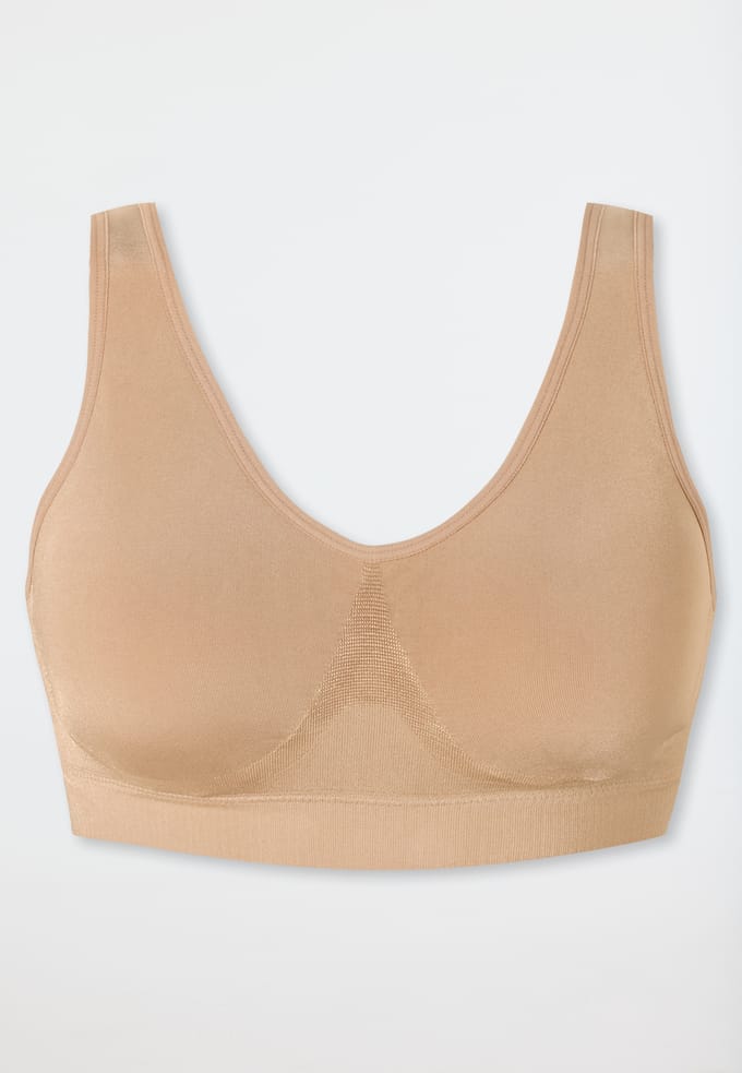 Naadloze bustier met uitneembare pads, kleur maple - Classic Seamless M